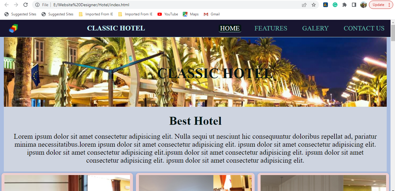 classic hotel website